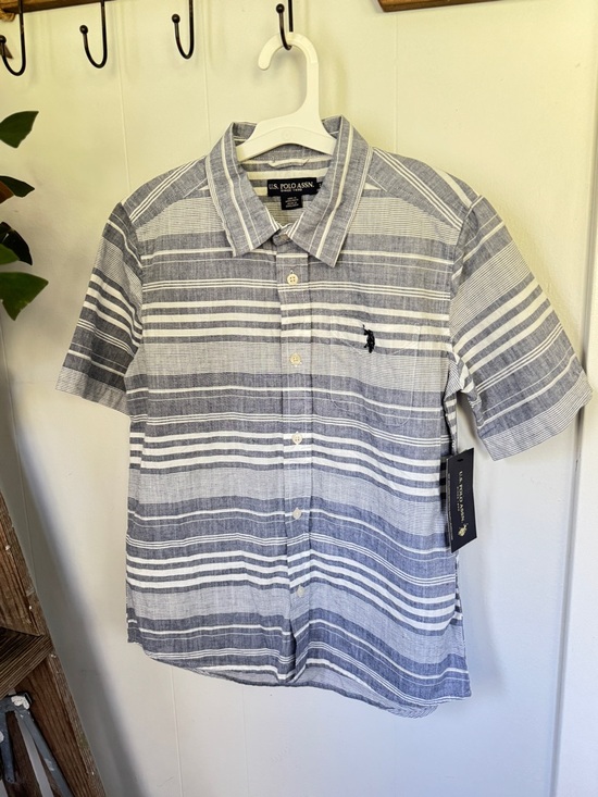 U.S. Polo Assn. Other - 👕✨ U.S. Polo Assn Boys Stripe Button Shirt L 10-12 NWT